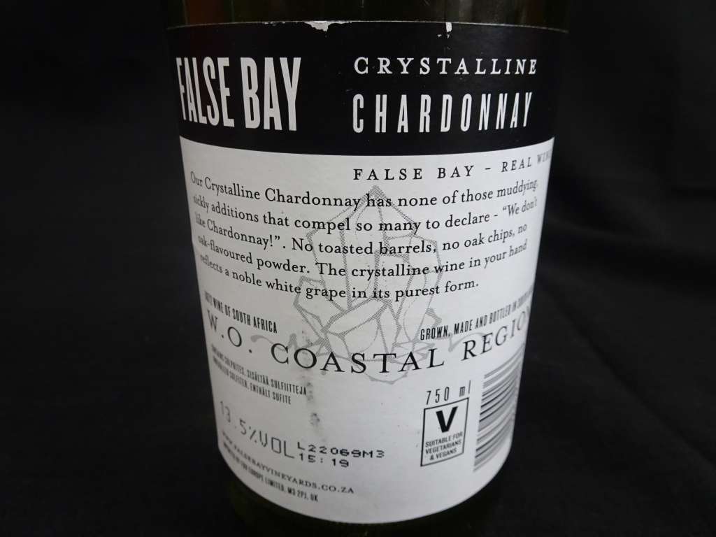 Sealed 750ml Bottle of False Bay Collection 2021 Chardonnay