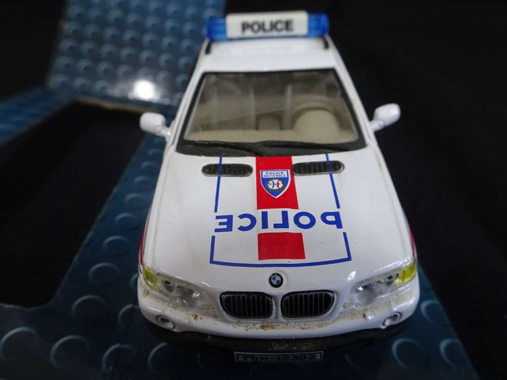 Awesome Vintage Cararama Die Cast BMW X5 Police Car No Box Scale 1:43 (Box Got Some Wear)