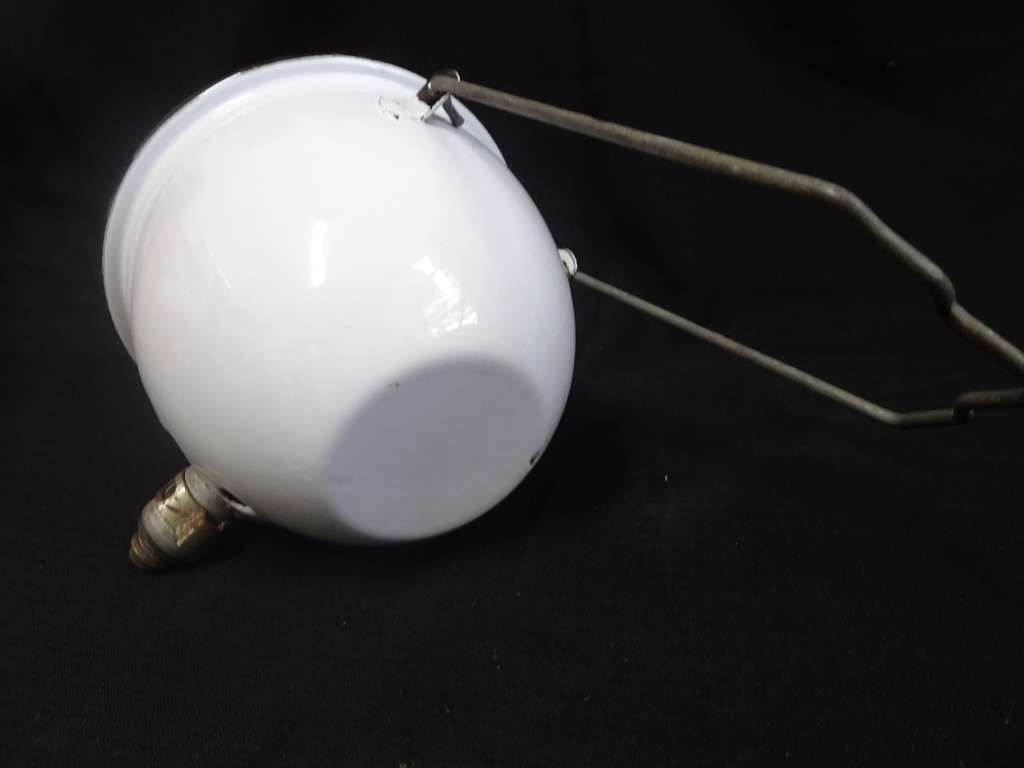 Very Rare Vintage Enamel Fishersman Gas Lamp