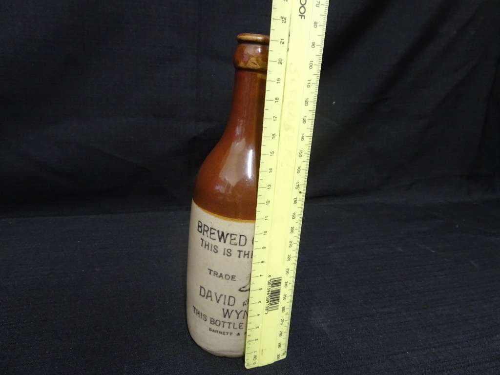 Brewed Ginger Beer Bottle for David and Salkow - Wynberg (See Description) - H - 21,5cm / B - 6cm