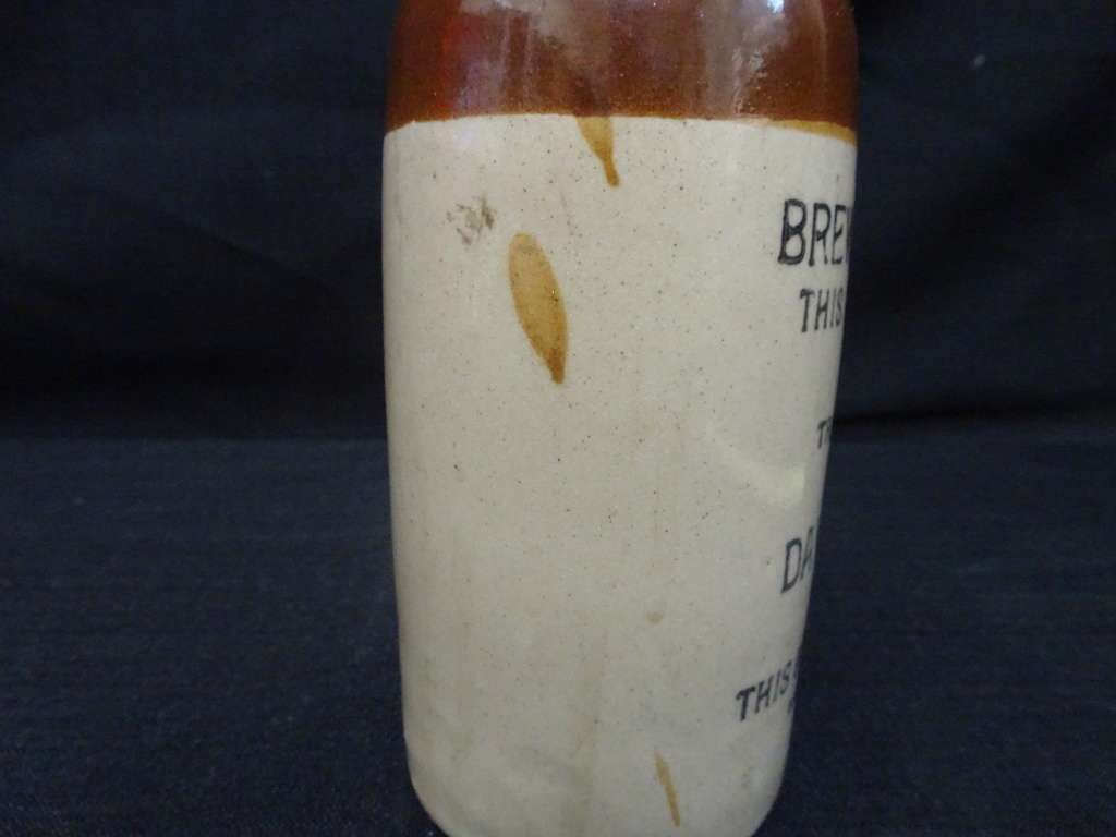 Brewed Ginger Beer Bottle for David and Salkow - Wynberg (See Description) - H - 21,5cm / B - 6cm