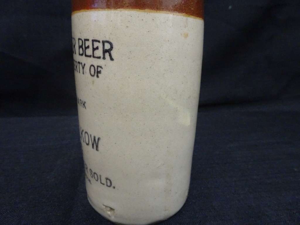 Brewed Ginger Beer Bottle for David and Salkow - Wynberg (See Description) - H - 21,5cm / B - 6cm