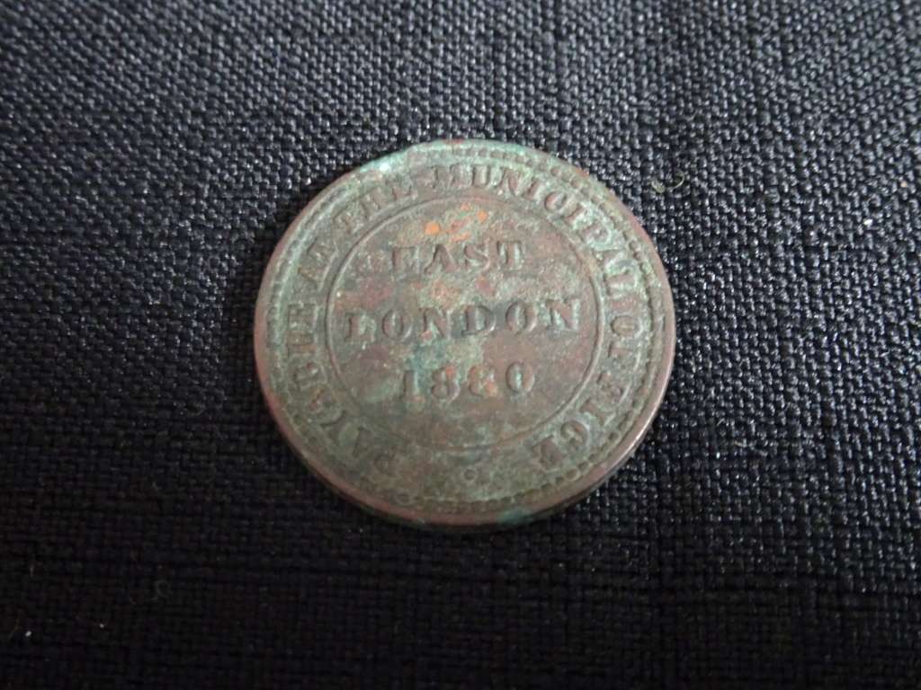 East London Municipality Ferry Id 1880 Bronze Token
