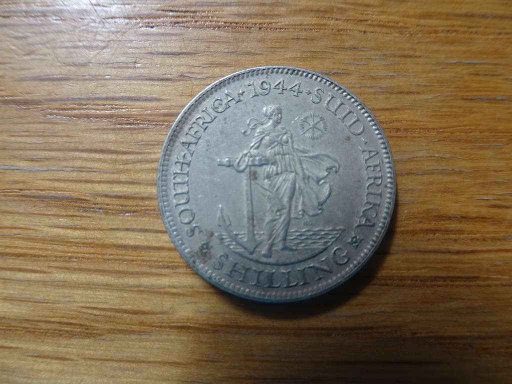 1944 Union Of South Africa One Shilling Coin
