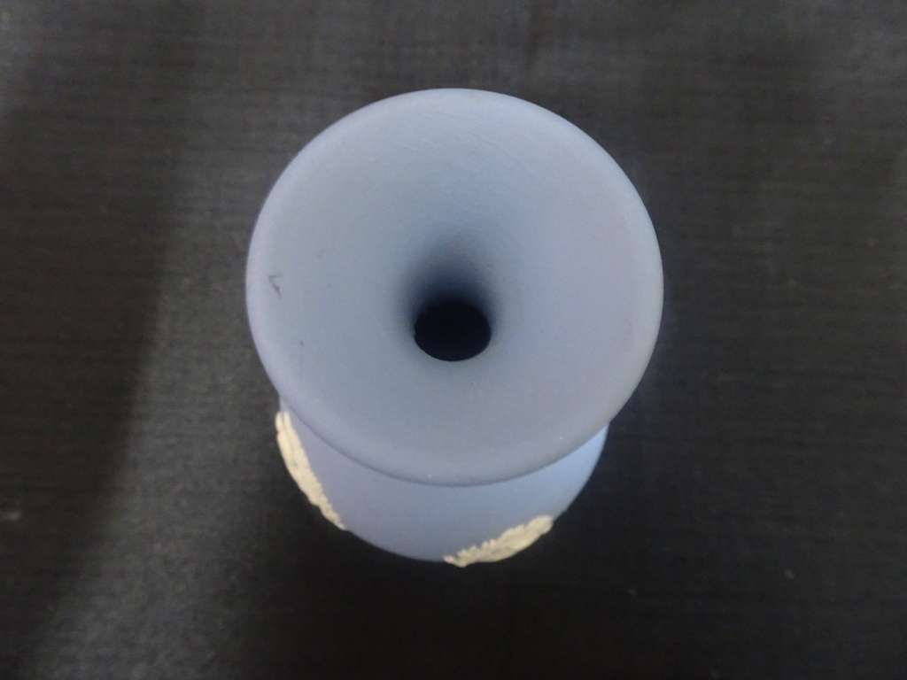 Vintage Wedgewood Blue Jasperware Small Vase - Made In England