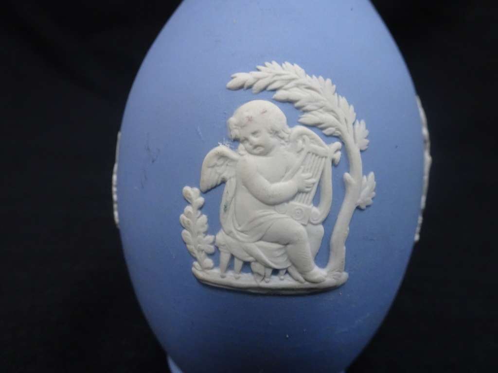 Vintage Wedgewood Blue Jasperware Small Vase - Made In England