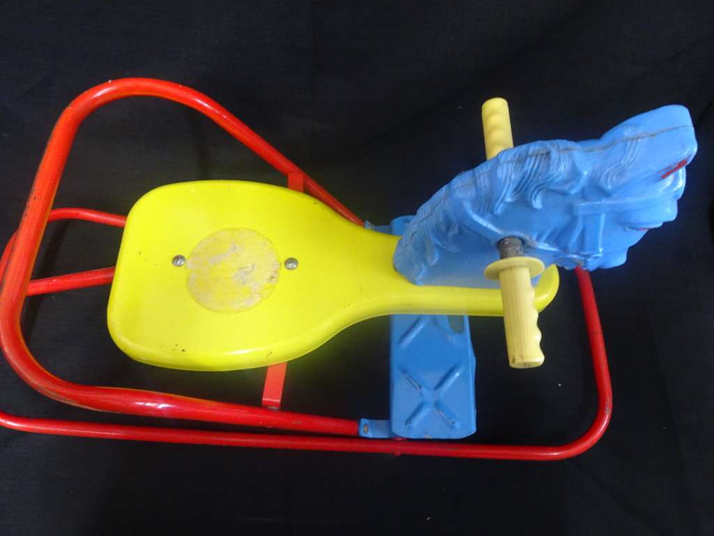 Stunning Vintage 1970`s Metal Frame Rocking Horse