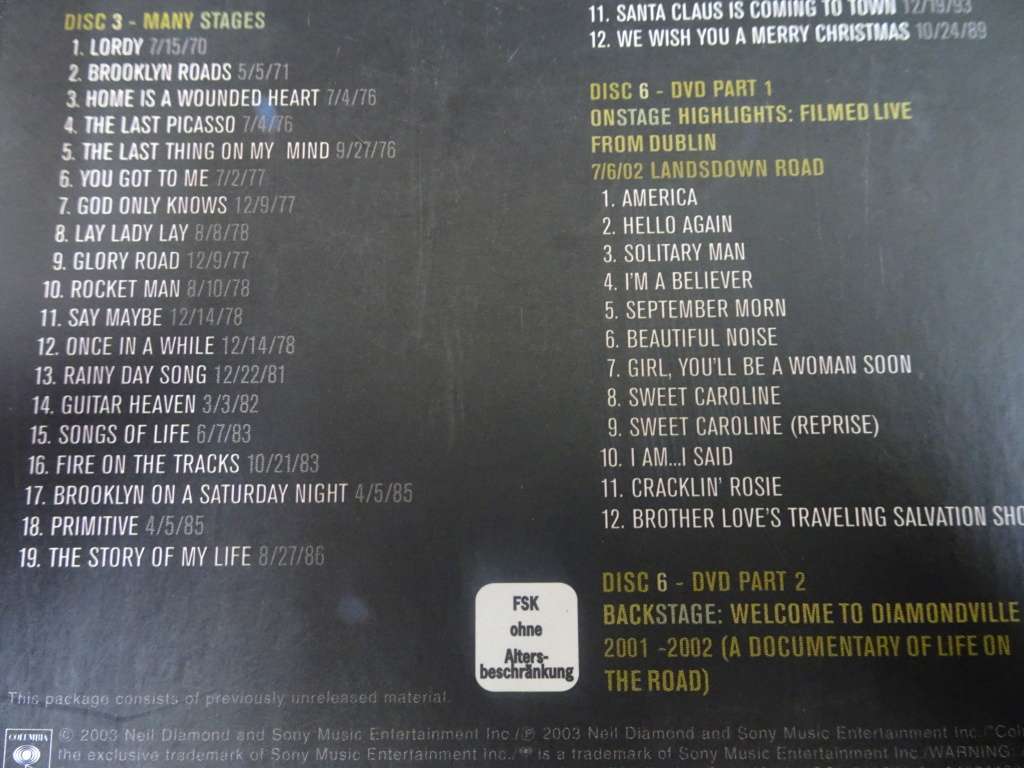 Collection Of Neil Daimond Performances 1970 - 2002 (See My Description)