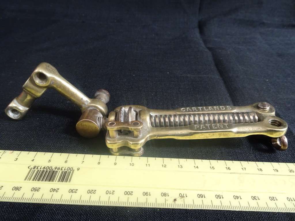 Vintage Brass `Cartlands Patent` Fanlight Window Adjuster