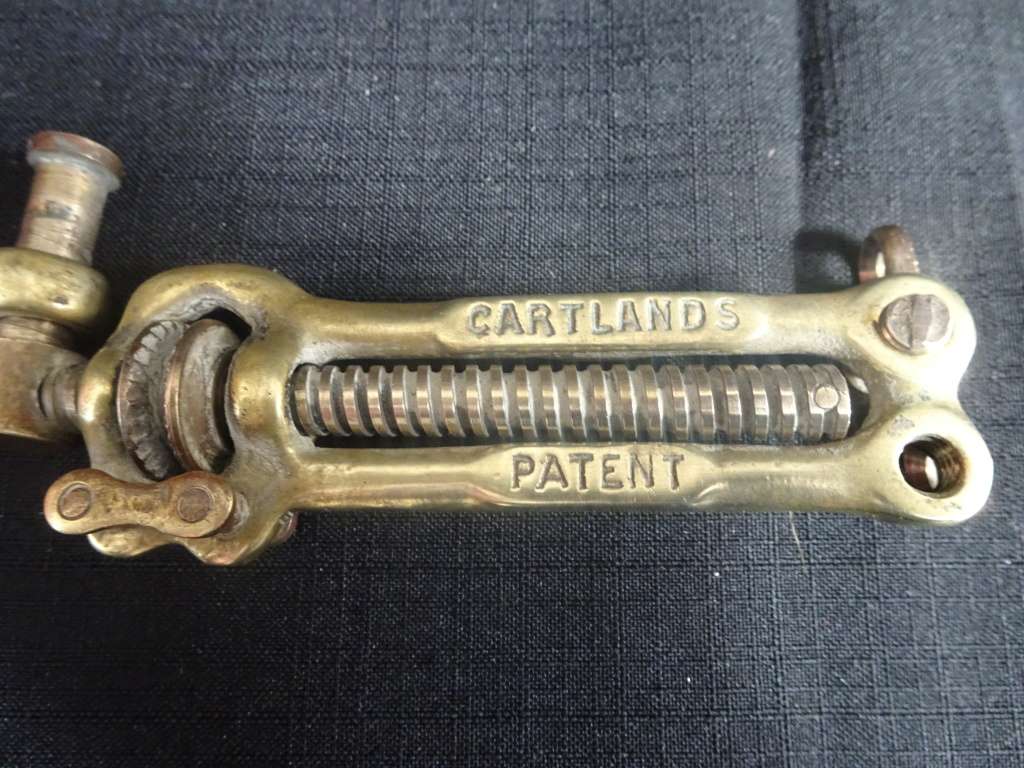 Vintage Brass `Cartlands Patent` Fanlight Window Adjuster