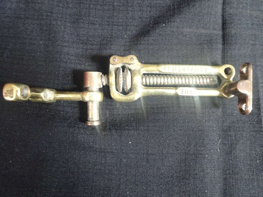 Vintage Brass `Cartlands Patent` Fanlight Window Adjuster