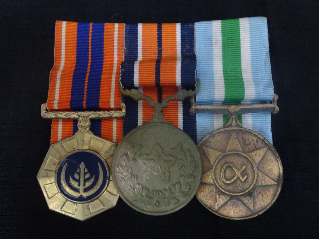 Set Of SADF Medals Consisting Of Patria Medal, Unitas Medal and General Service Medal