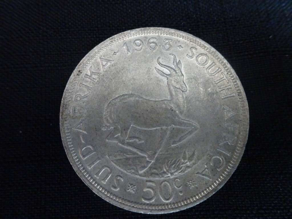 1963 Republic Of South Africa Fifty Cent Coin