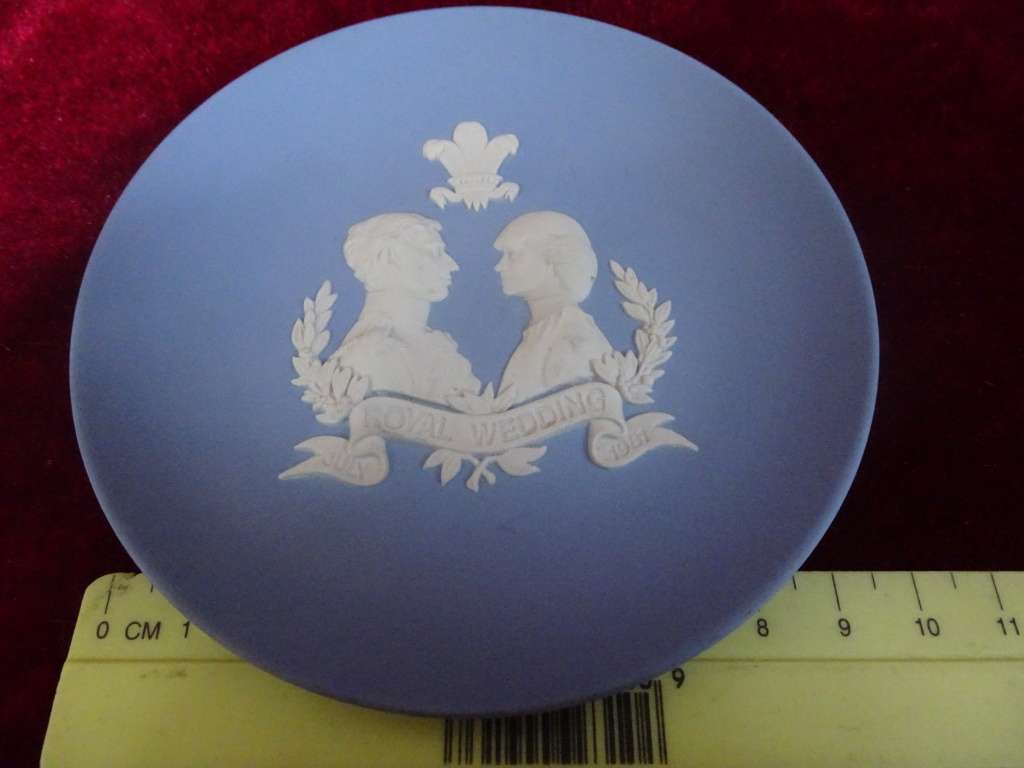 Rare Vintage Wedgwood England Blue Jasperware Plate Prince Charles&Lady Diana Spencer Royal Wedding