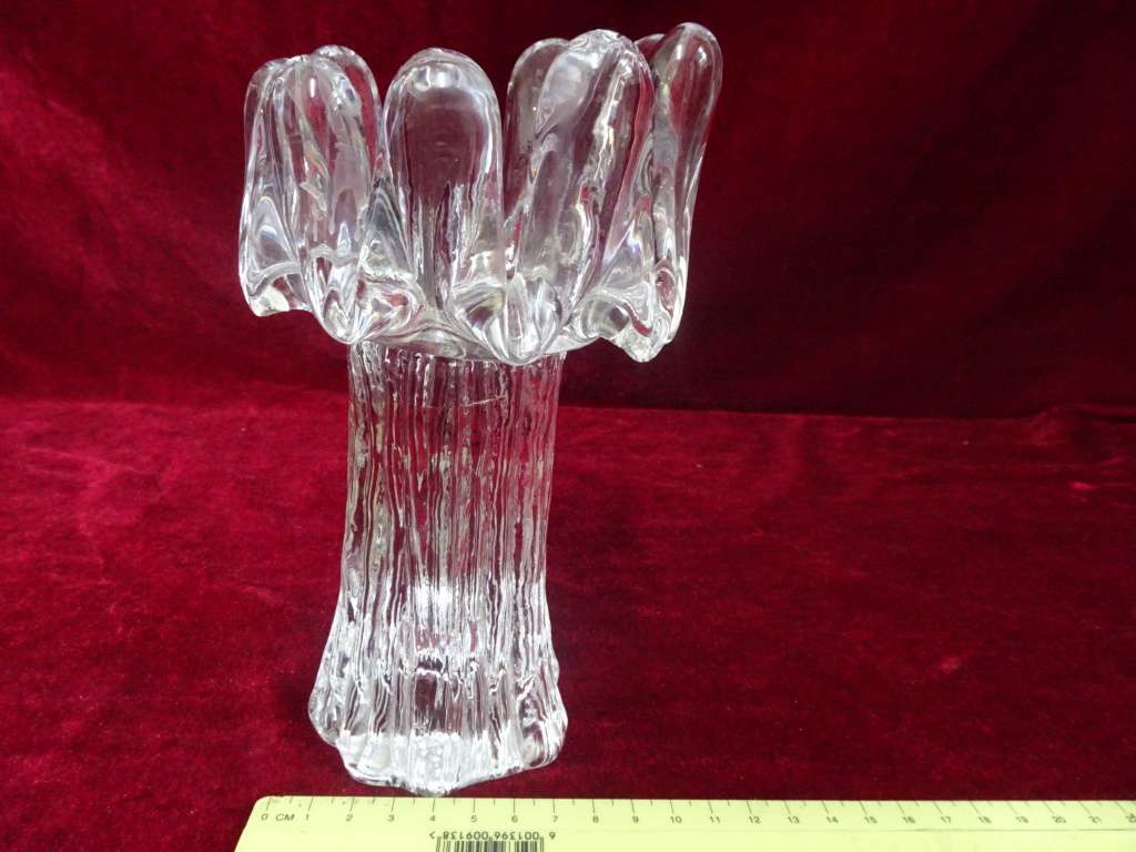 Vintage Kosta Boda Art Glass Sunflower Candle Holder In Excellent Condition