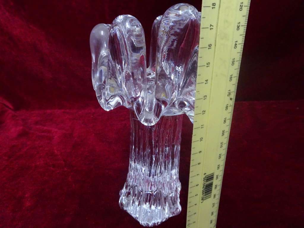 Vintage Kosta Boda Art Glass Sunflower Candle Holder In Excellent Condition