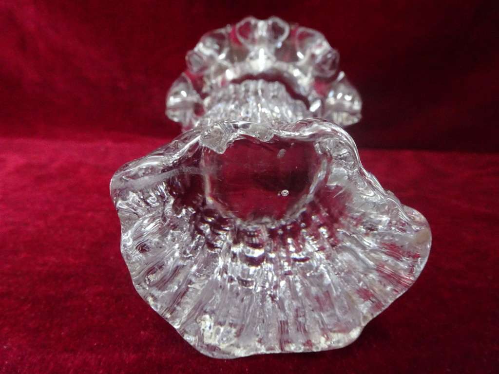 Vintage Kosta Boda Art Glass Sunflower Candle Holder In Excellent Condition