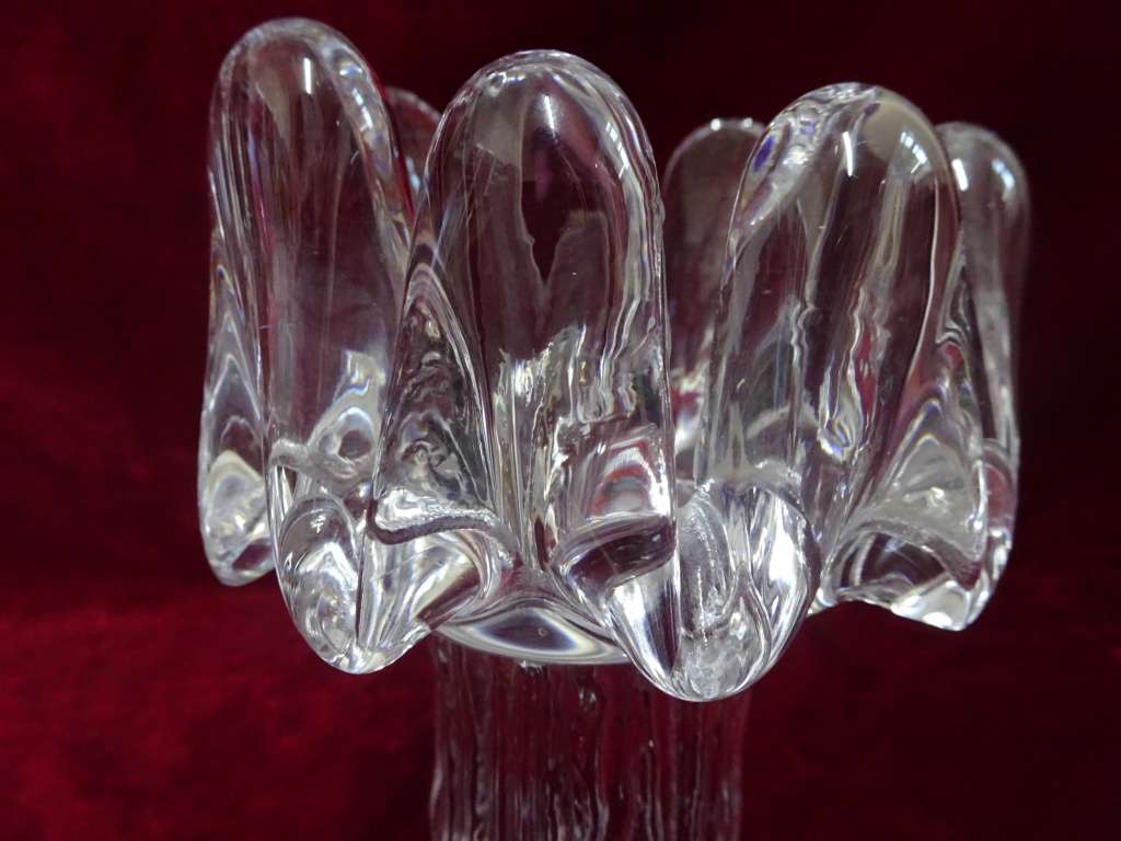 Vintage Kosta Boda Art Glass Sunflower Candle Holder In Excellent Condition