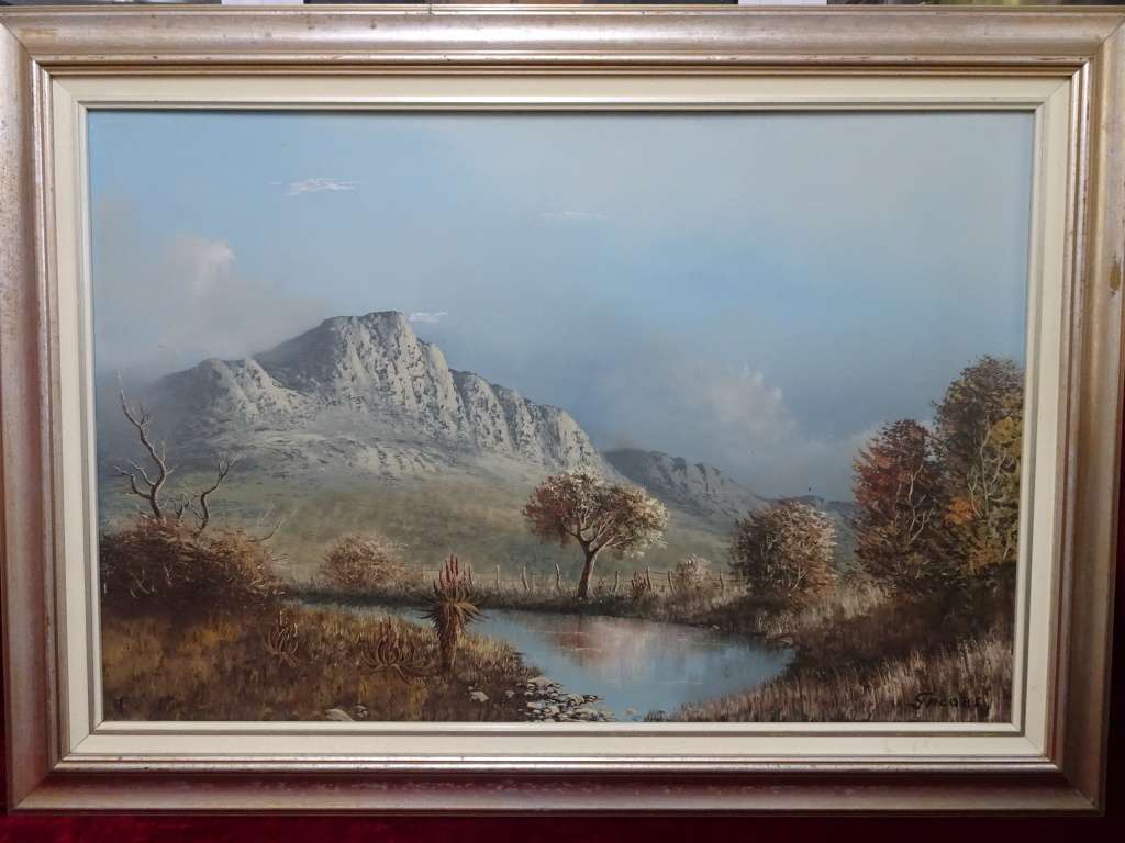 Lovely Large Oil On Board Painting By Well Known South African Artist Benjamin Jacobus Davis