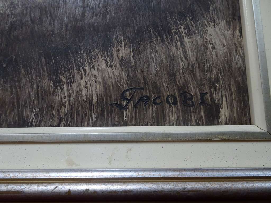 Lovely Large Oil On Board Painting By Well Known South African Artist Benjamin Jacobus Davis