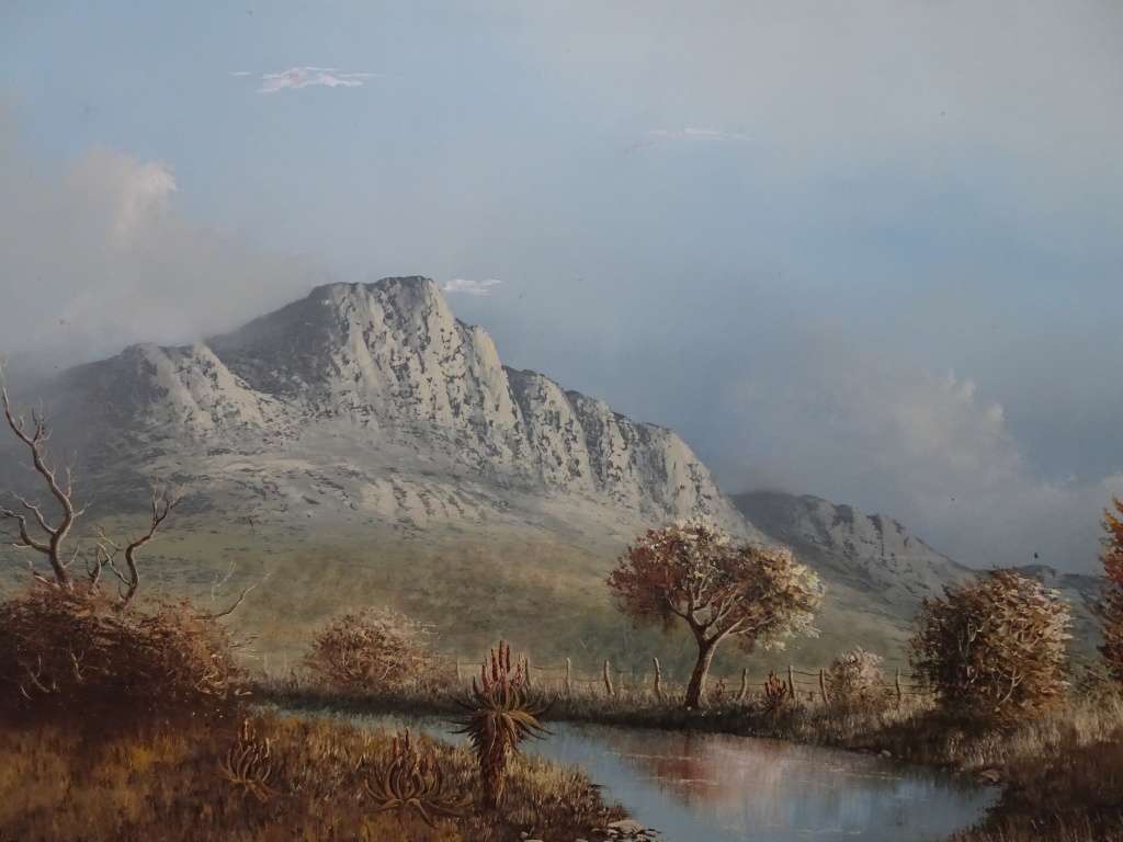 Lovely Large Oil On Board Painting By Well Known South African Artist Benjamin Jacobus Davis