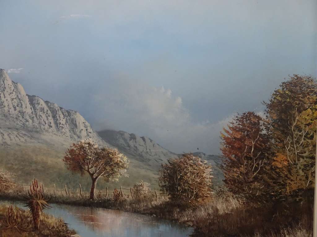 Lovely Large Oil On Board Painting By Well Known South African Artist Benjamin Jacobus Davis