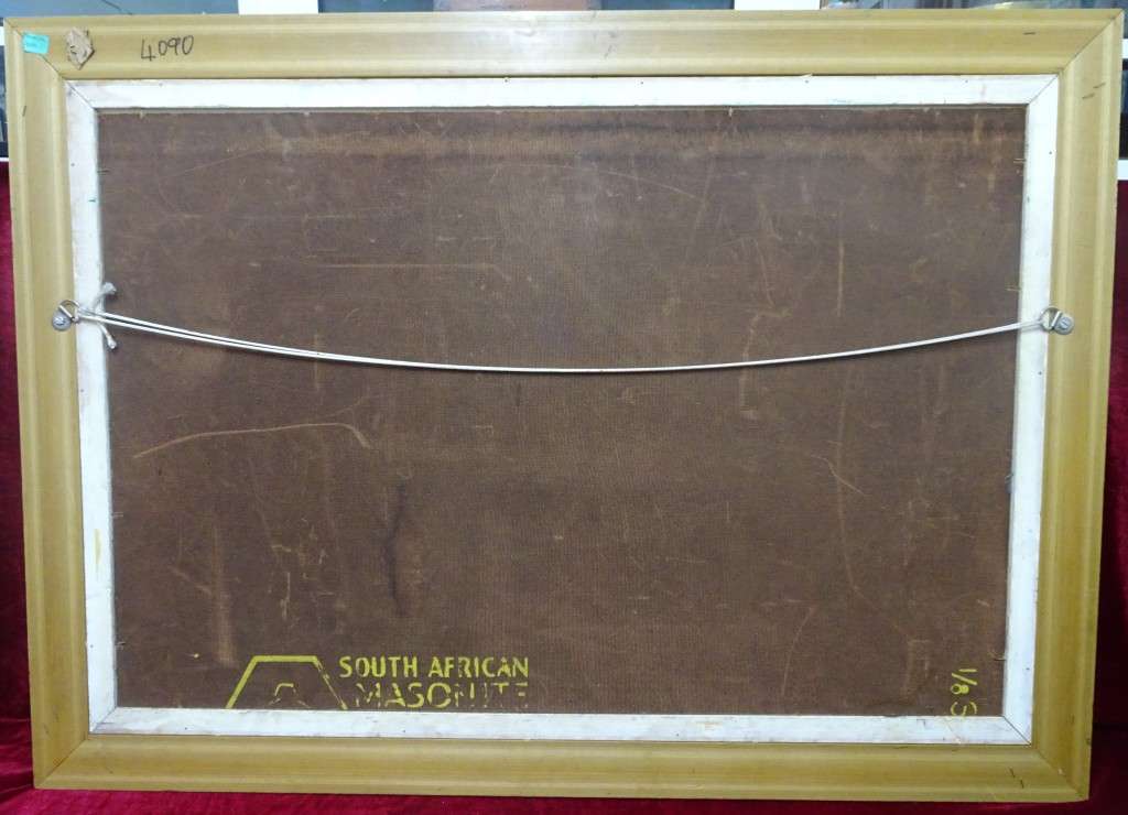 Lovely Large Oil On Board Painting By Well Known South African Artist Benjamin Jacobus Davis