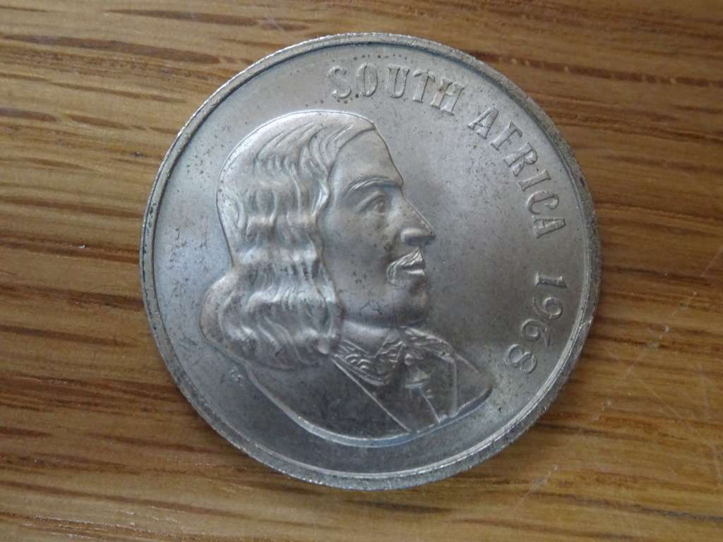 Republic Of South Africa Silver 1968 One Rand Coin