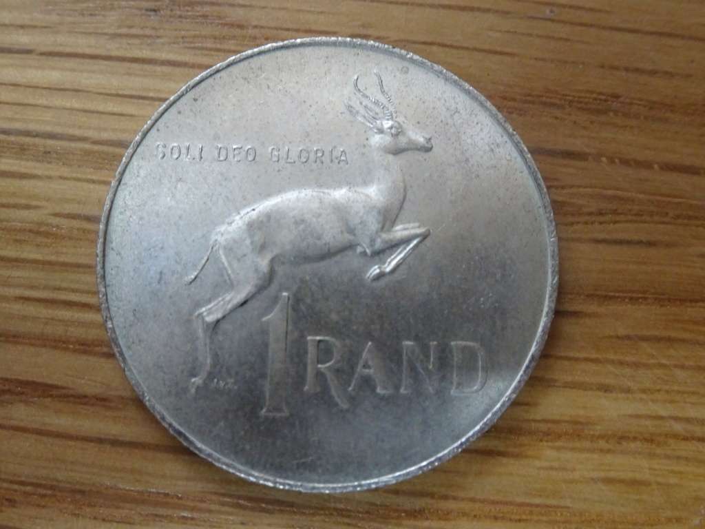 Republic Of South Africa Silver 1968 One Rand Coin