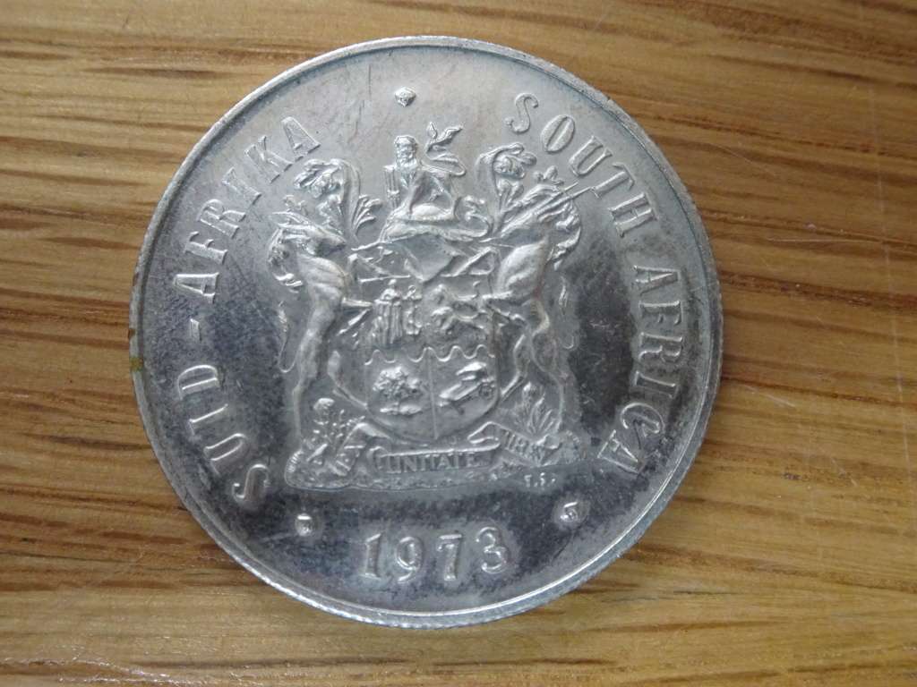 Republic Of South Africa Silver 1973 One Rand Coin
