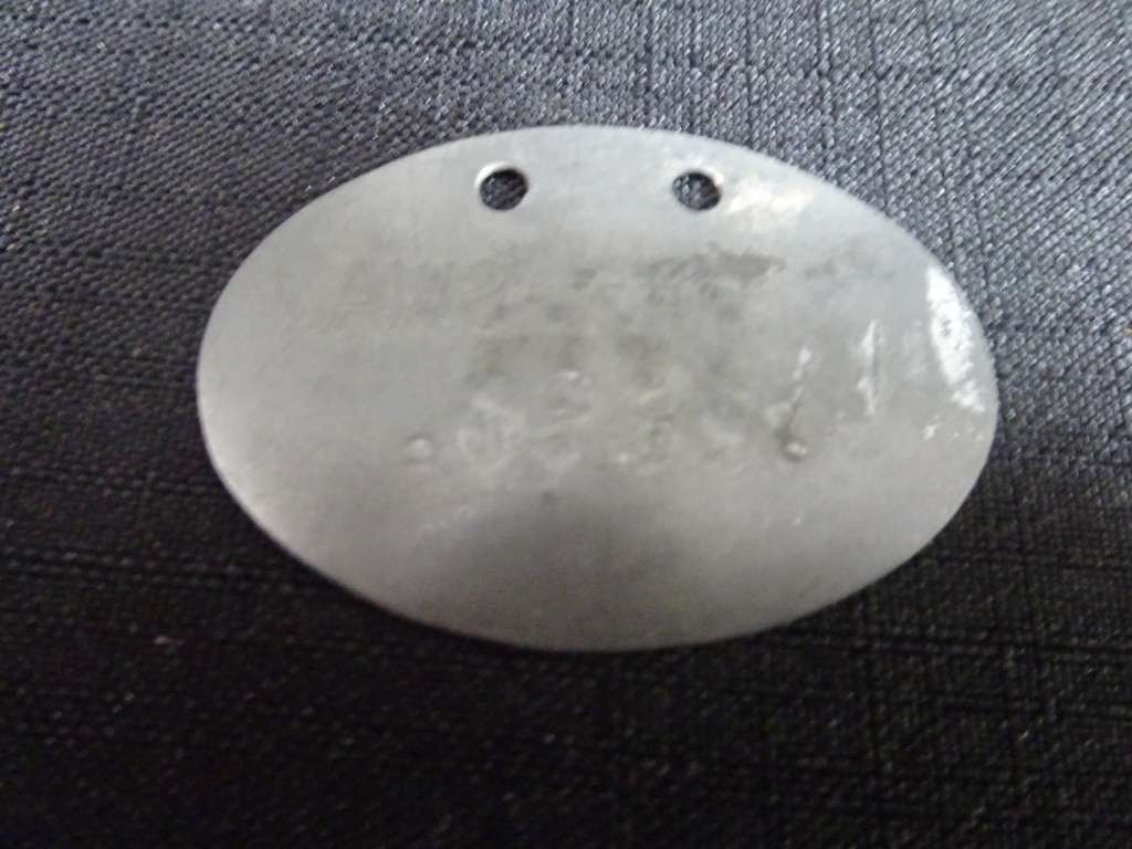 Oval `Erkennungsmarken` of the Schutztruppen ID Tag - In Excellent Condition