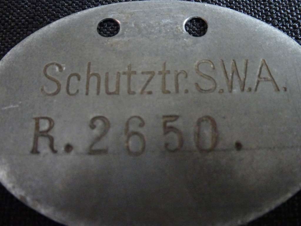 Oval `Erkennungsmarken` of the Schutztruppen ID Tag - In Excellent Condition