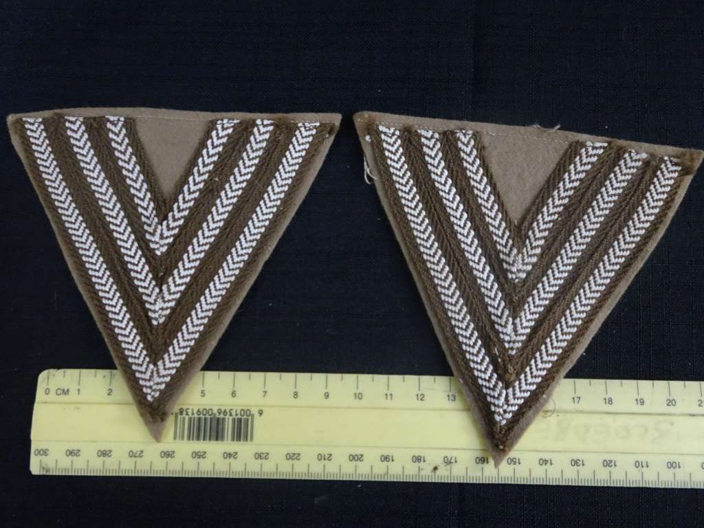 Old South African Defence Force Sergeant Stripe Insignia - Embroidered - Pair