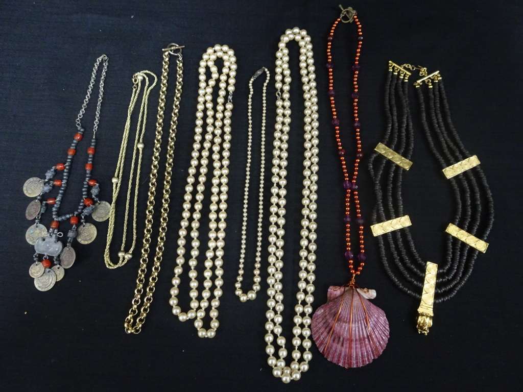 Eight Lovely Costume Jewellery Necklaces - In Excellent Condition
