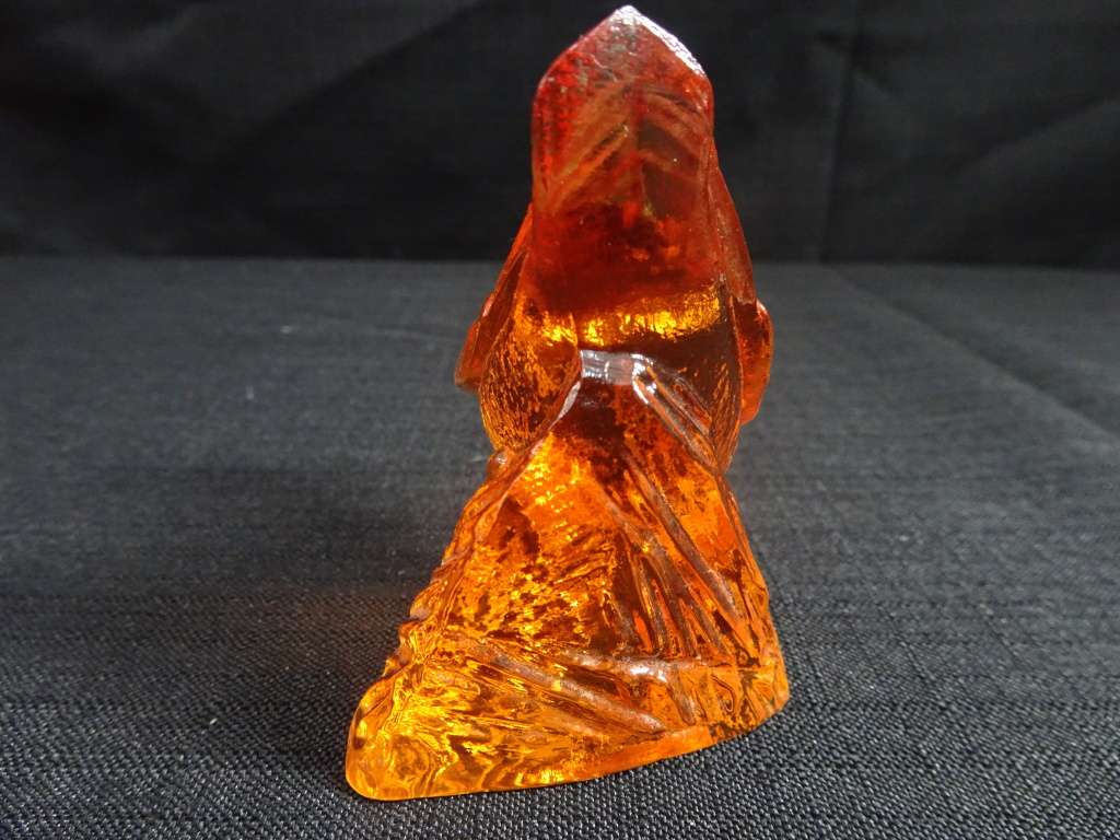 Kosta Boda Sweden Svenskt Glass Art Small Figurine Bird by Paul Hoff for WWF. Signed