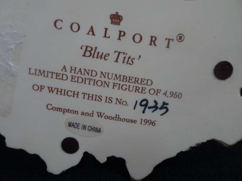 Vintage Limited Edition Coalport Blue Tits Bird Collection - Number 1935/4950
