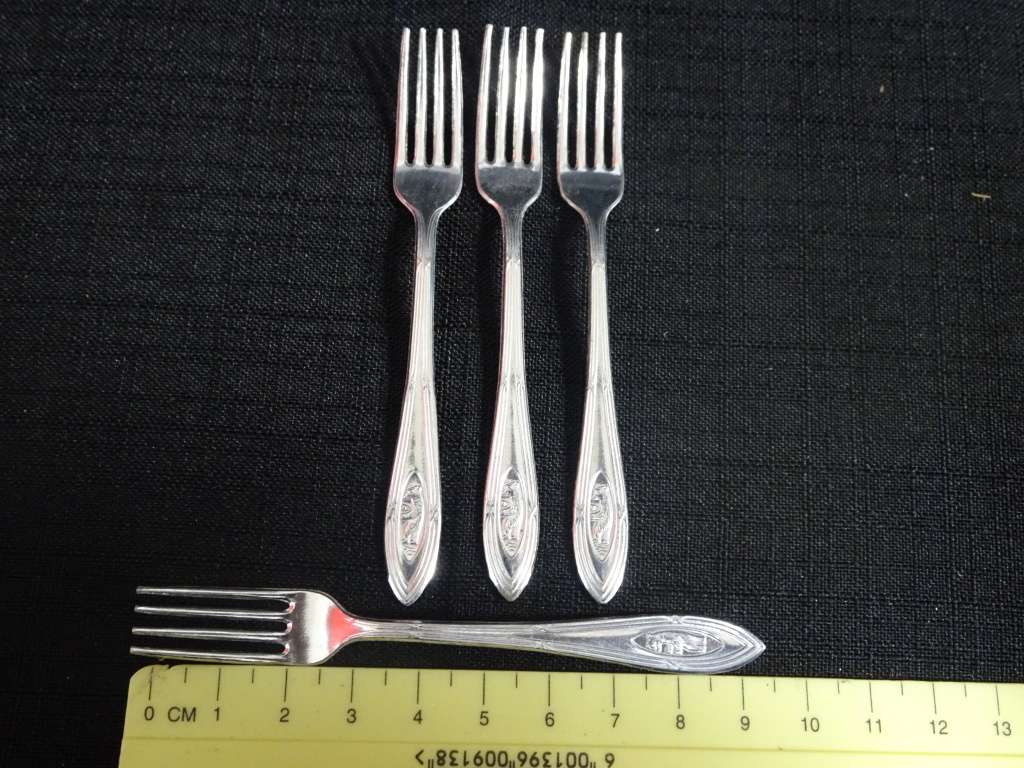 Lovely Germany Aluminum Kiddies Cutlery Set - In Good Condition