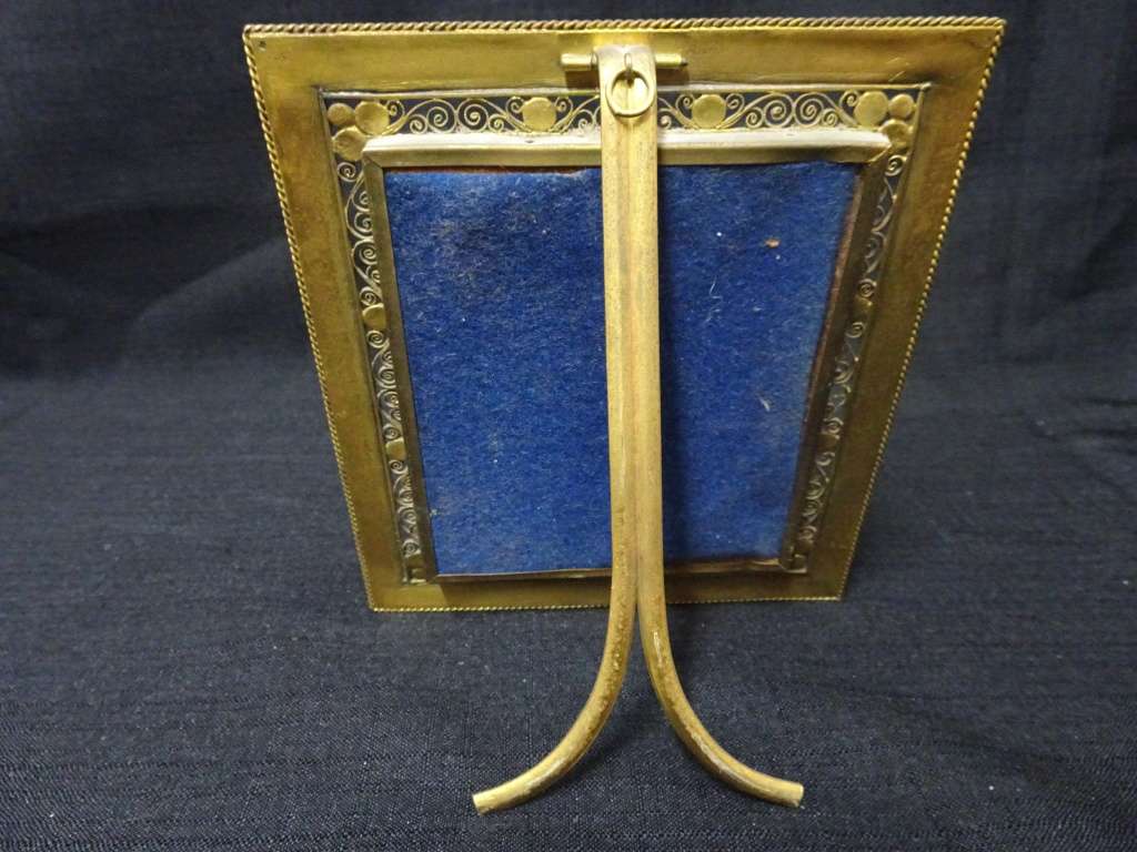 Antique Set Of Two Miniature 19th Century Signed Portrait Paintings In Ornate Frame-See Description