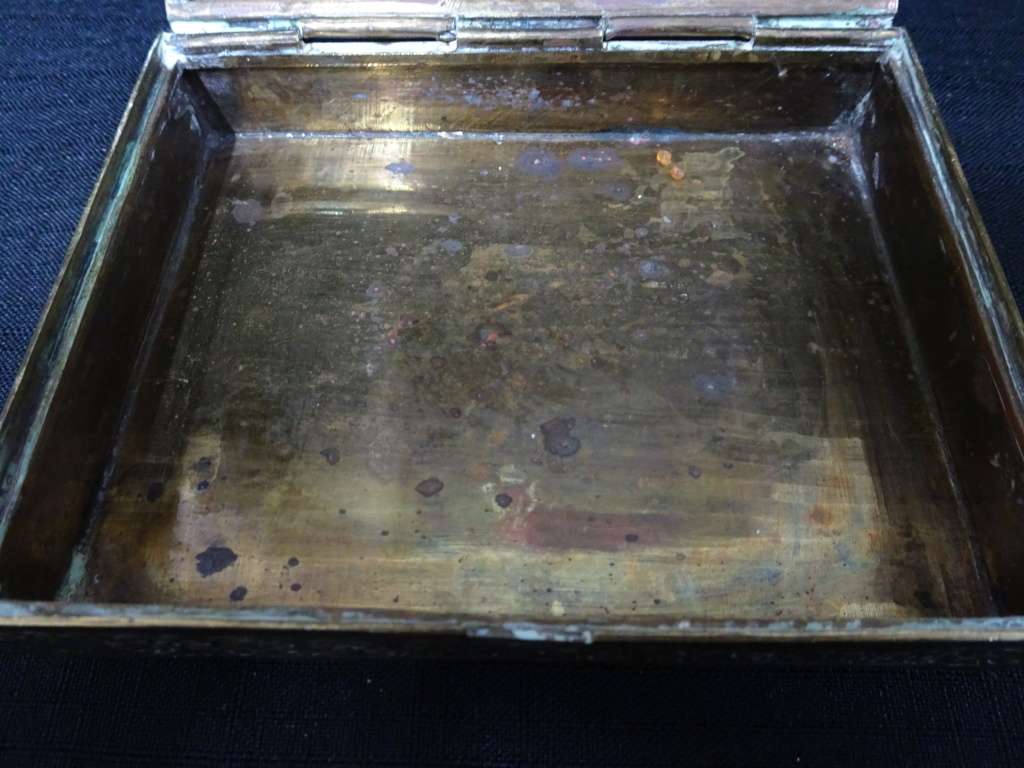 Stunning Vintage Brass Middle Eastern Oriental Trinket Box - See My Description