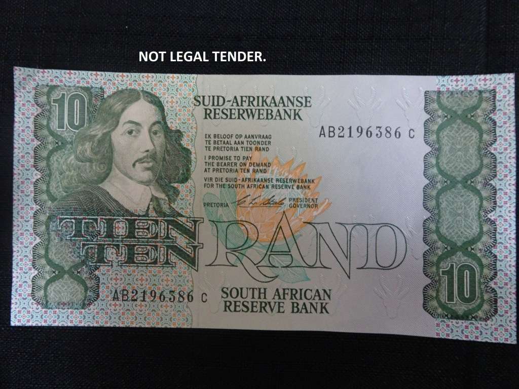 South Africa Ten Rand Bank Note - CL Stals - Please See My Description