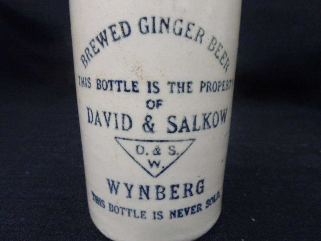 Brewed Ginger Beer Bottle of David and Salkow - Wynberg (See Description) - H - 21,5cm / B - 6cm