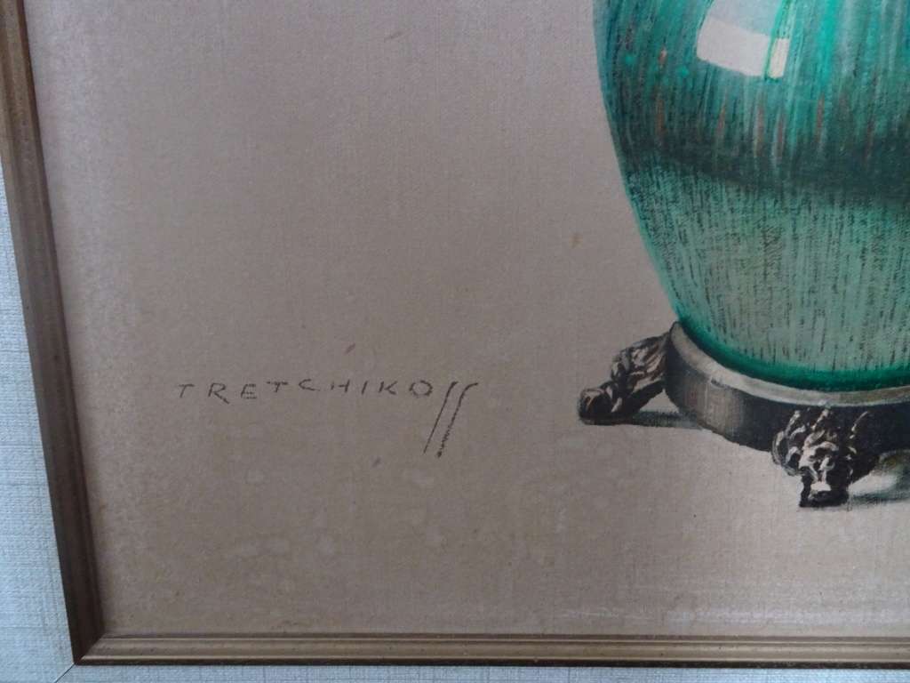 Stunning Vladimir Tretchikoff 1913-2006 - `Yellow Dahlias` Print - Framed - See Description