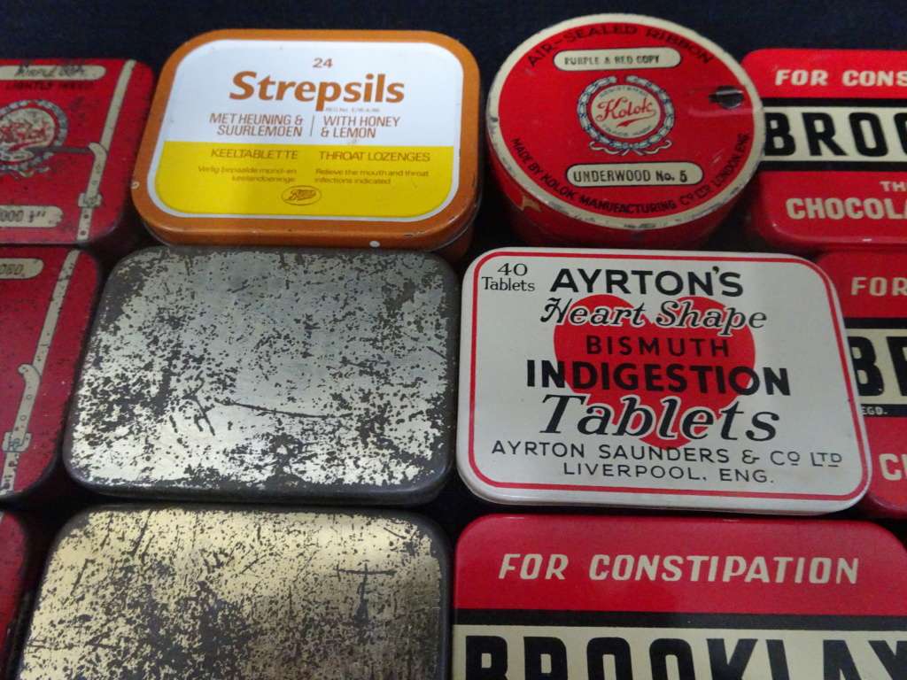 Lovely Big Collectioin Of Seventeen Vintage Tins - See Description