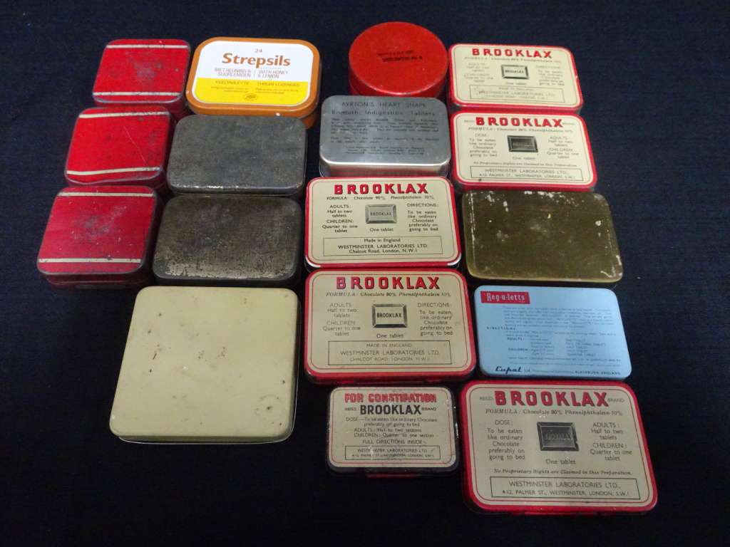 Lovely Big Collectioin Of Seventeen Vintage Tins - See Description