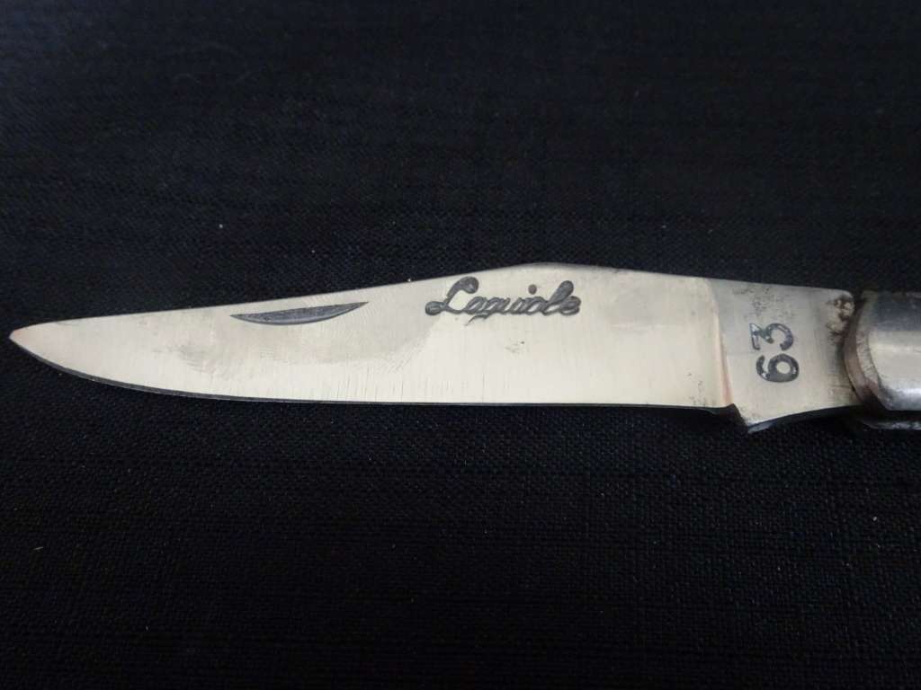 Wonderful Vintage `Laguiole 63` Folding Knife With Corkscrew And Wooden Handle