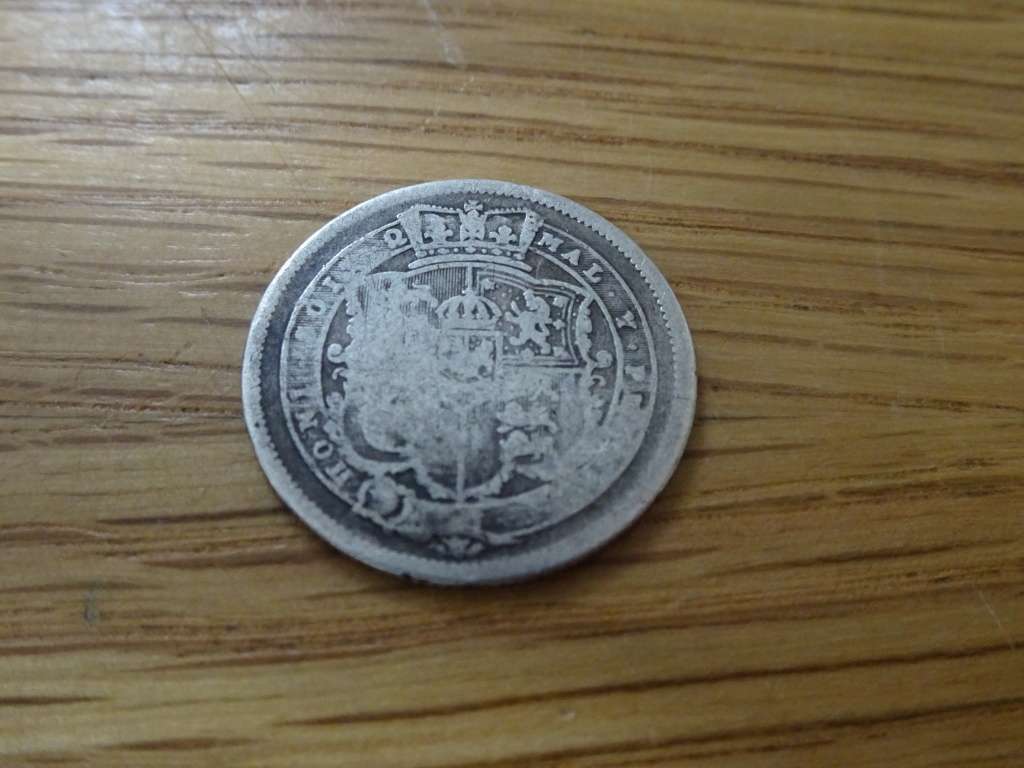 Great Britian George 111 - 1817 Silver One Shilling Coin (5.2 Grams)