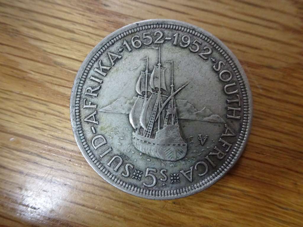 Union Of South Africa 1952 Silver Five Shilling Coin