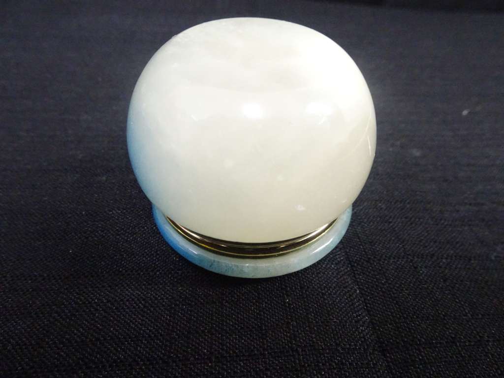 Vintage Hinged Italian Alabaster Trinket Box Mini Venezia - Ponte Di Rialto - In Good Condition