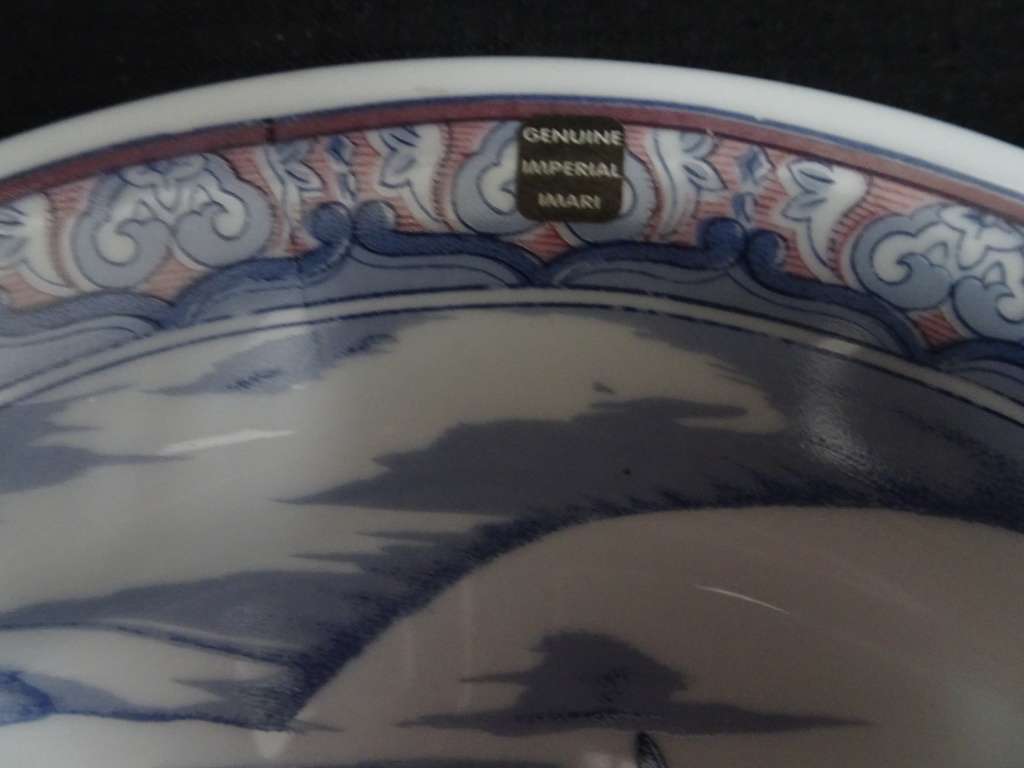 Beautiful Large Imari Plate With Flying Pheasant & Blossoms - In Excellent Condition