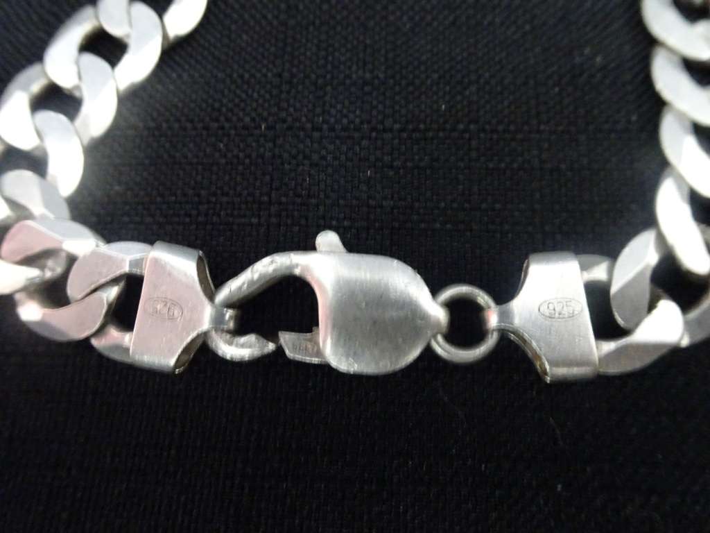 Stunning Vintage Sterling Silver Curb Link Men's Chain - Clearly Marked 925 - (52 Grams)